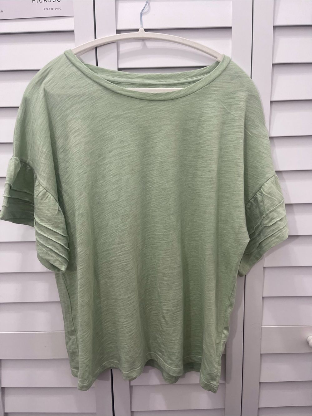 GAP Factory Light Green Women's Bell Sleeve Tee Shirt Top Size L